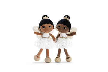 Angel – Soft Plush Black Doll for Kids, 16.5" 2 Shades