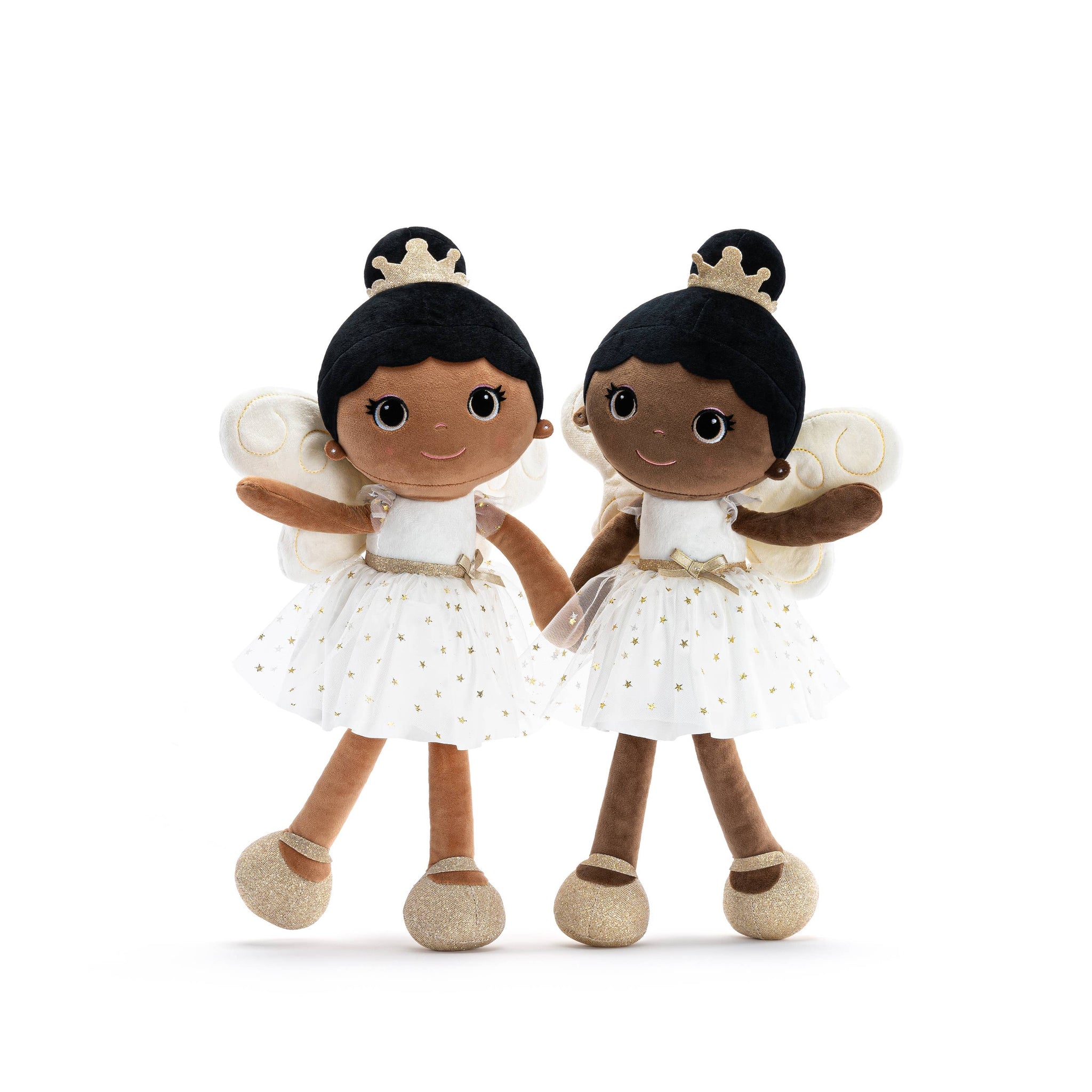 Angel – Soft Plush Black Doll for Kids, 16.5" 2 Shades