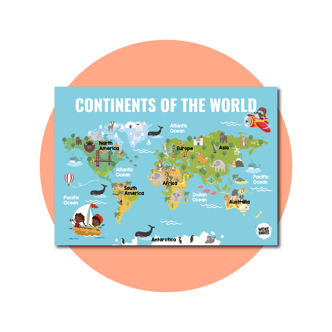 Continents Of The World Poster