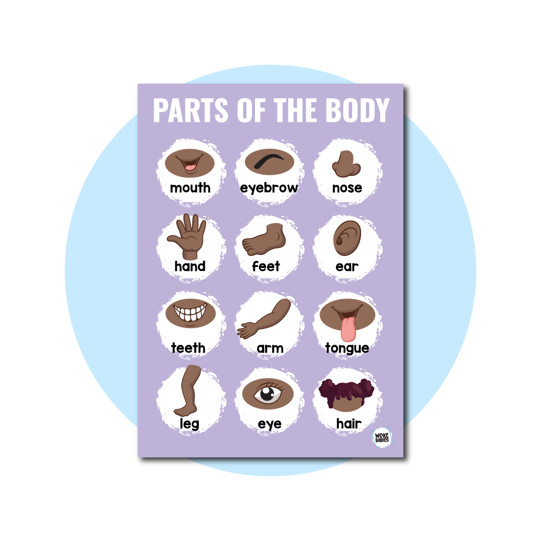 Body Parts Poster.pdf Parts Of The Body Poster – Woke Babies